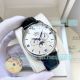 AAA replica Omega De Ville white dial moon phase automatic watch black leather strap (3)_th.jpg